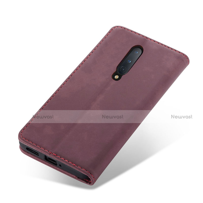 Leather Case Stands Flip Cover T07 Holder for OnePlus 8