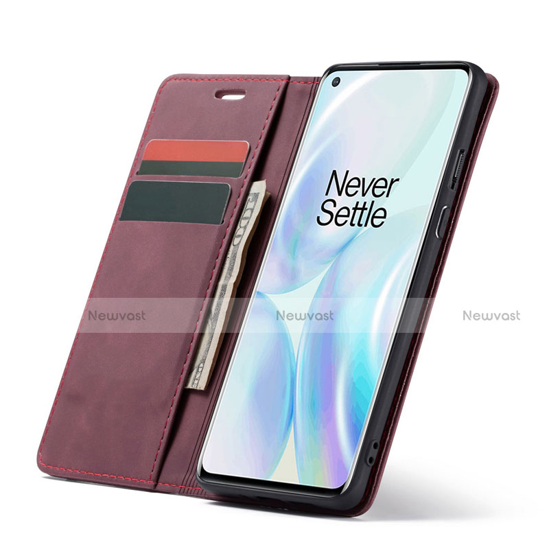 Leather Case Stands Flip Cover T07 Holder for OnePlus 8