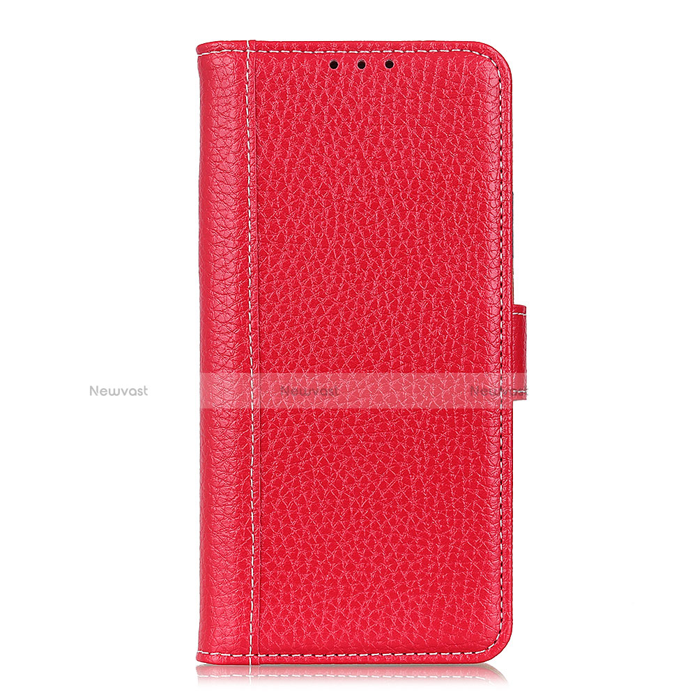 Leather Case Stands Flip Cover T07 Holder for OnePlus 8 Pro Red