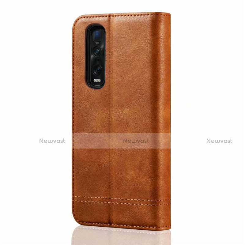 Leather Case Stands Flip Cover T07 Holder for Oppo Find X2 Pro