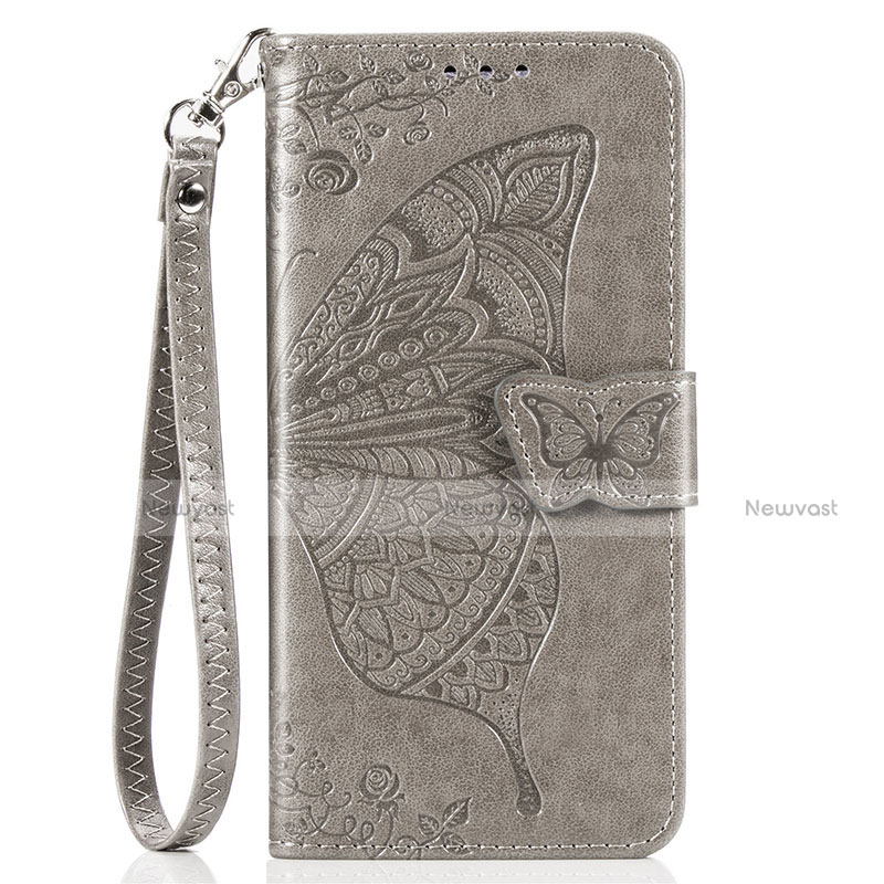 Leather Case Stands Flip Cover T07 Holder for Xiaomi Mi 10 Pro Gray