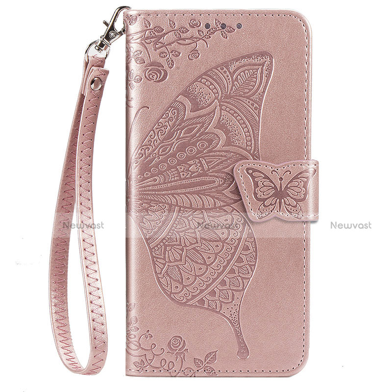 Leather Case Stands Flip Cover T07 Holder for Xiaomi Mi 10 Pro Rose Gold