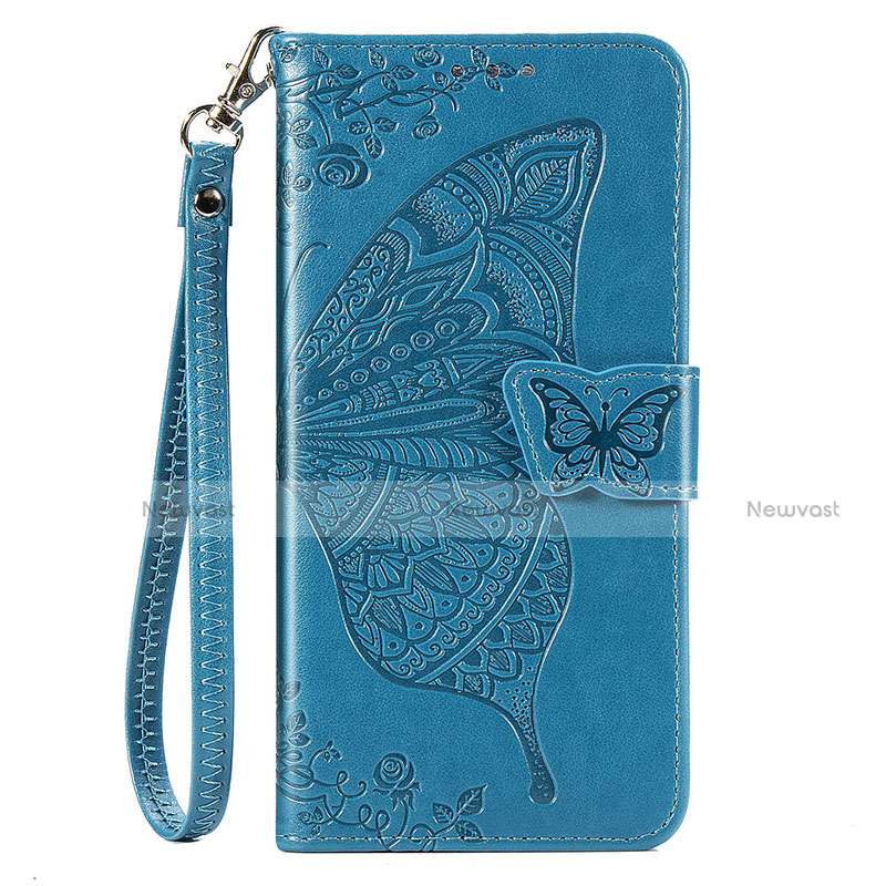 Leather Case Stands Flip Cover T07 Holder for Xiaomi Mi 10 Pro Sky Blue