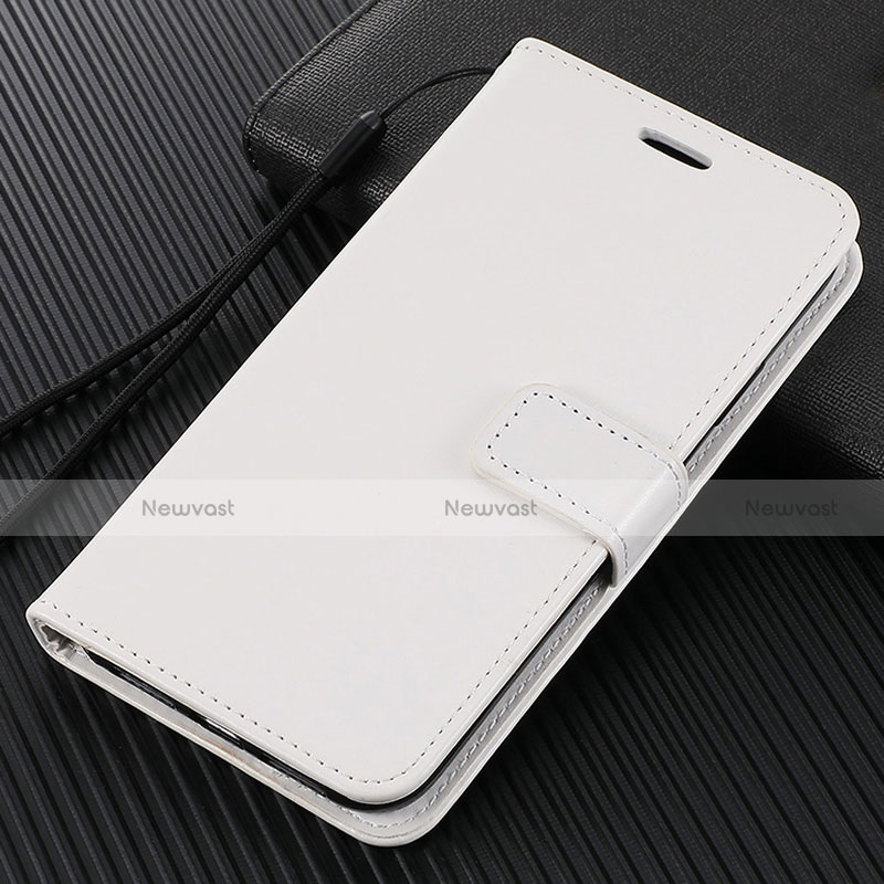Leather Case Stands Flip Cover T07 Holder for Xiaomi Mi 10 White