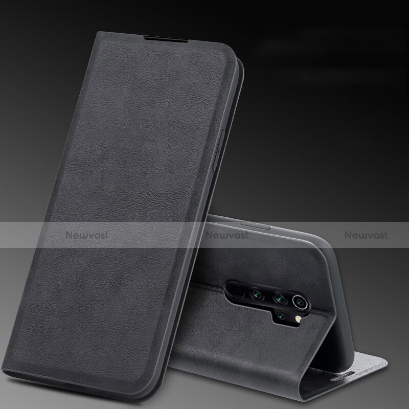 Leather Case Stands Flip Cover T07 Holder for Xiaomi Redmi Note 8 Pro Black