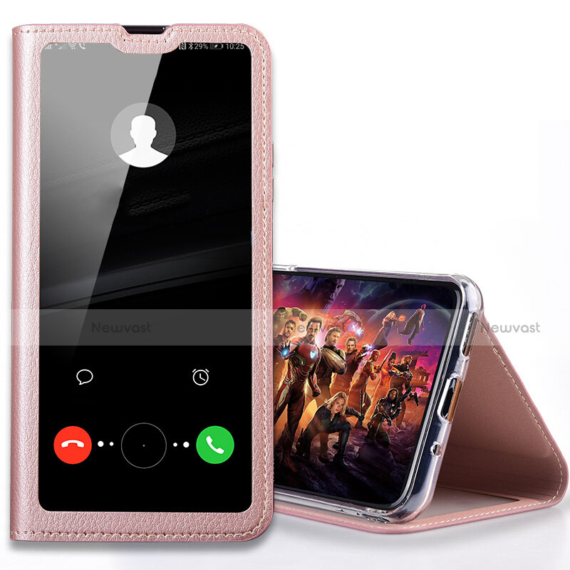 Leather Case Stands Flip Cover T08 Holder for Huawei Honor 20 Lite