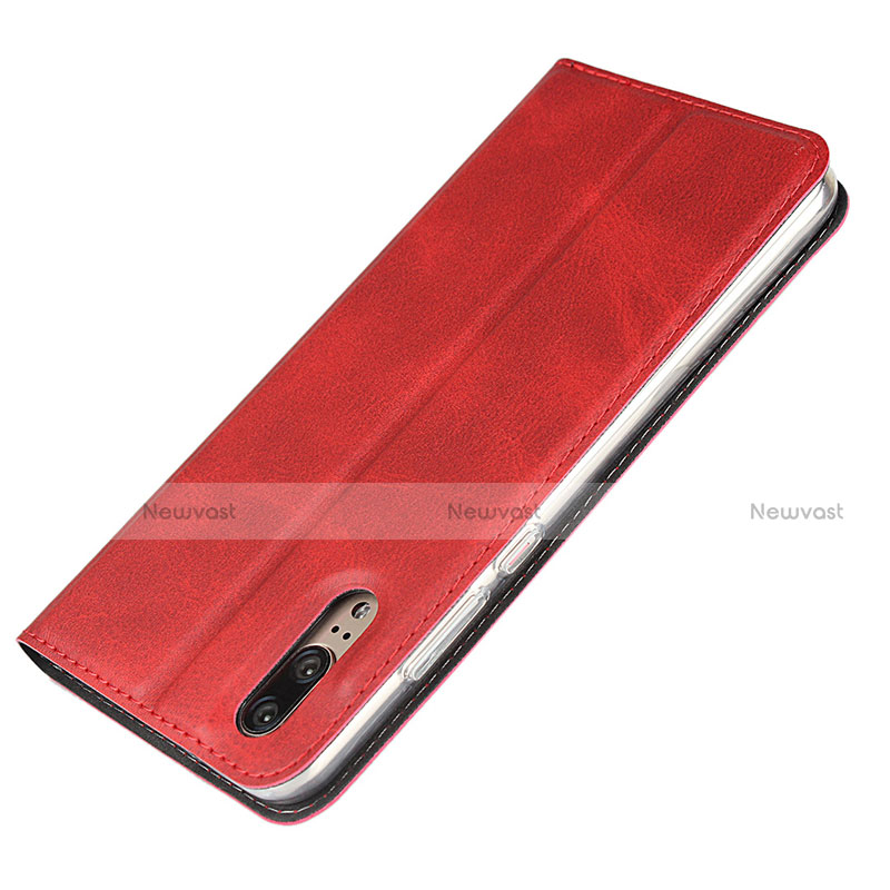 Leather Case Stands Flip Cover T08 Holder for Huawei P20