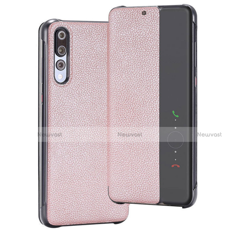 Leather Case Stands Flip Cover T08 Holder for Huawei P20 Pro