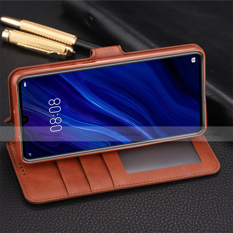 Leather Case Stands Flip Cover T08 Holder for Huawei P30