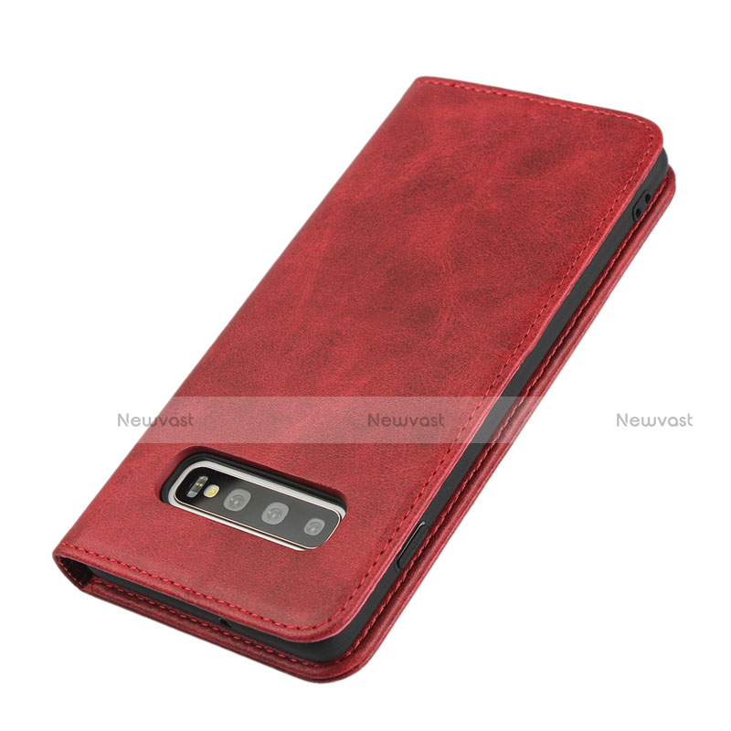 Leather Case Stands Flip Cover T08 Holder for Samsung Galaxy S10 Plus