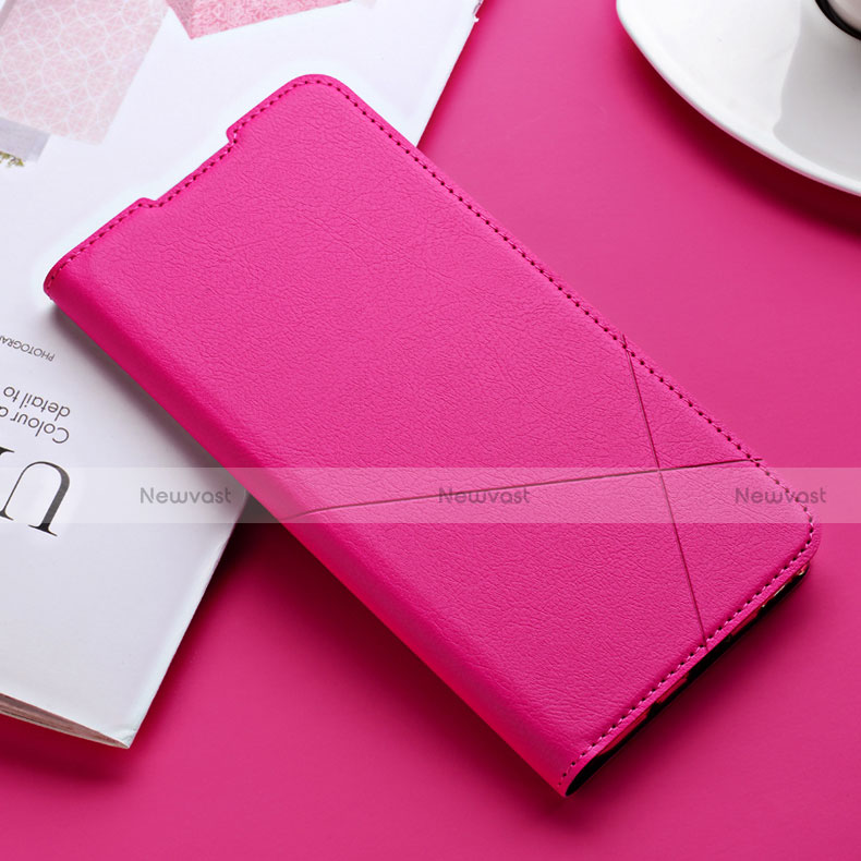 Leather Case Stands Flip Cover T08 Holder for Xiaomi Mi 9T Hot Pink