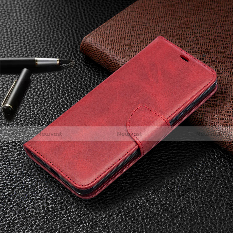 Leather Case Stands Flip Cover T08 Holder for Xiaomi Redmi 9A Red