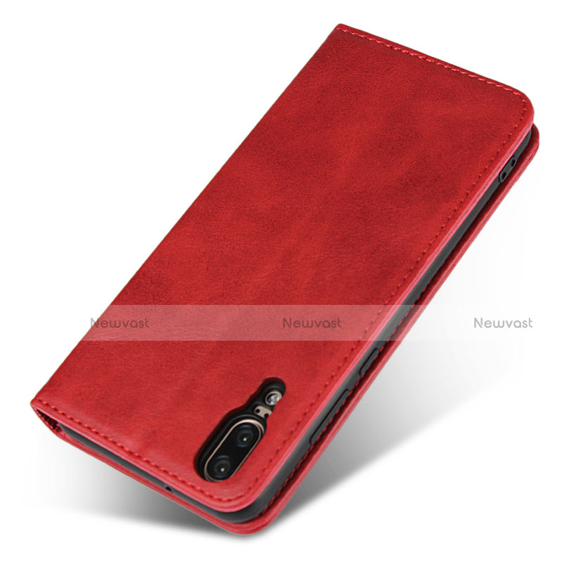 Leather Case Stands Flip Cover T09 Holder for Huawei P20