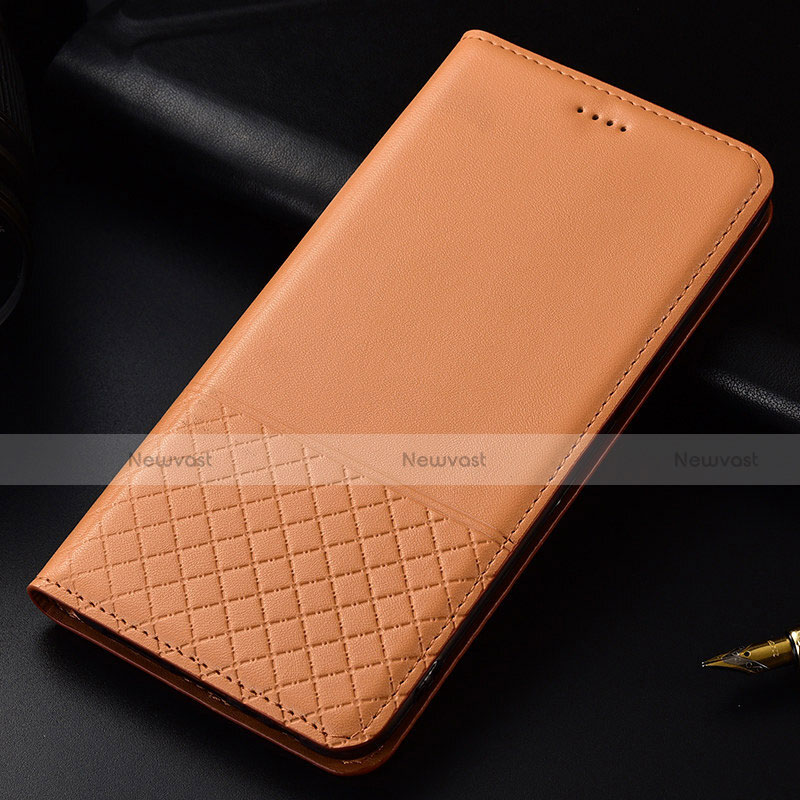 Leather Case Stands Flip Cover T09 Holder for Huawei P30 Orange