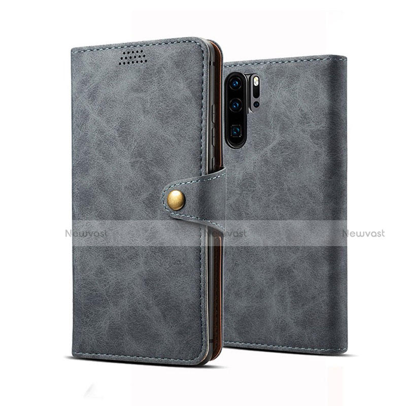 Leather Case Stands Flip Cover T09 Holder for Huawei P30 Pro Black