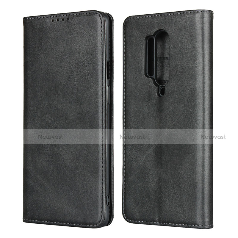 Leather Case Stands Flip Cover T09 Holder for OnePlus 8 Pro Black