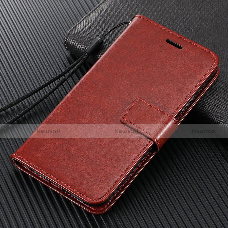 Leather Case Stands Flip Cover T09 Holder for Oppo Find X2 Pro Brown