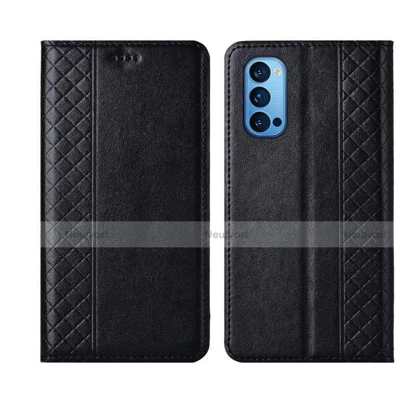 Leather Case Stands Flip Cover T09 Holder for Oppo Reno4 Pro 5G