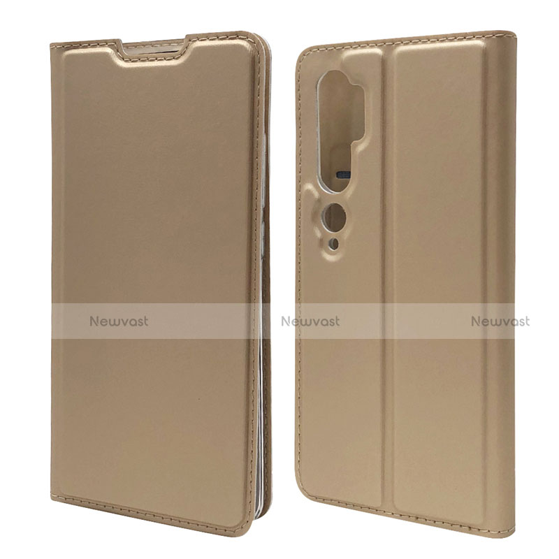 Leather Case Stands Flip Cover T09 Holder for Xiaomi Mi Note 10 Gold