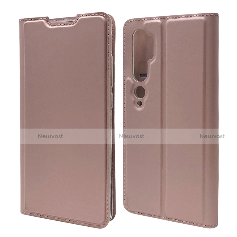 Leather Case Stands Flip Cover T09 Holder for Xiaomi Mi Note 10 Rose Gold