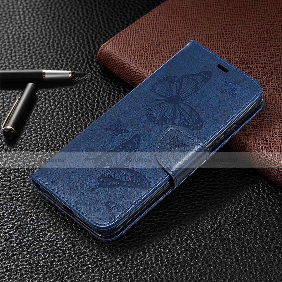 Leather Case Stands Flip Cover T09 Holder for Xiaomi Redmi 9AT Blue