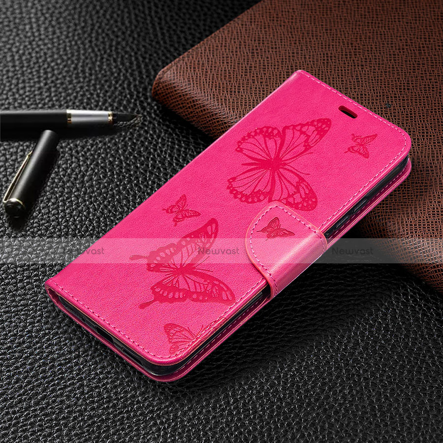 Leather Case Stands Flip Cover T09 Holder for Xiaomi Redmi 9AT Hot Pink