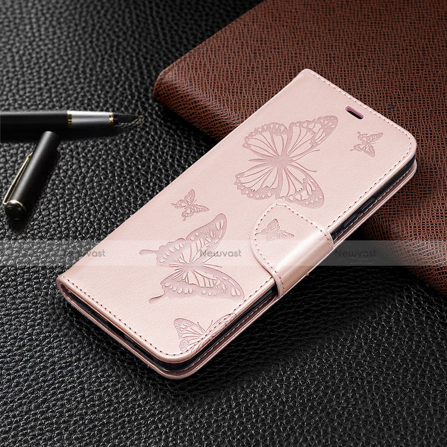 Leather Case Stands Flip Cover T09 Holder for Xiaomi Redmi 9AT Rose Gold