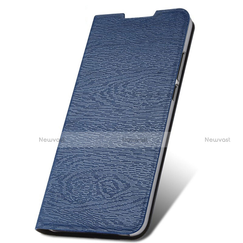 Leather Case Stands Flip Cover T09 Holder for Xiaomi Redmi Note 8 Pro Blue
