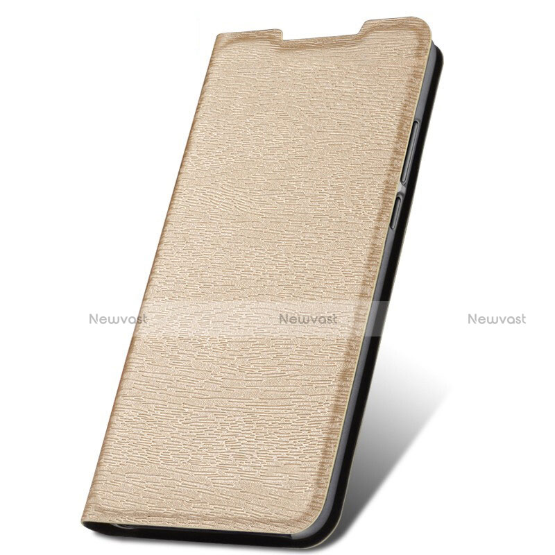 Leather Case Stands Flip Cover T09 Holder for Xiaomi Redmi Note 8 Pro Gold