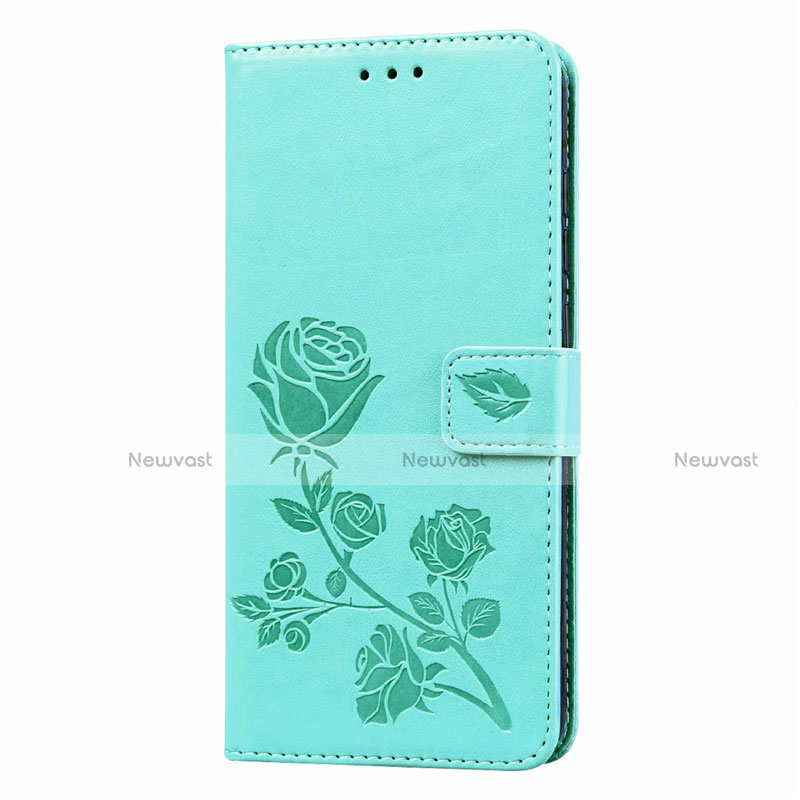 Leather Case Stands Flip Cover T09 Holder for Xiaomi Redmi Note 9 Green