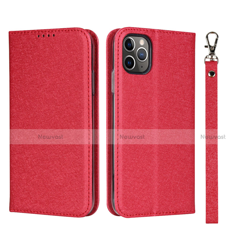 Leather Case Stands Flip Cover T10 Holder for Apple iPhone 11 Pro Red