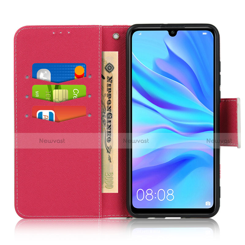 Leather Case Stands Flip Cover T10 Holder for Huawei P30 Lite