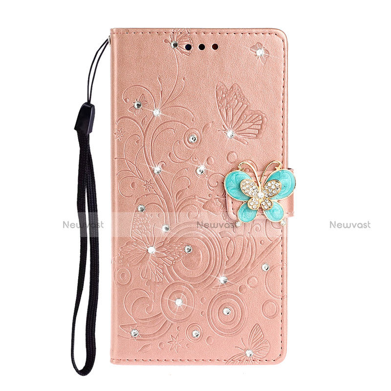 Leather Case Stands Flip Cover T10 Holder for Huawei P40 Pro Rose Gold
