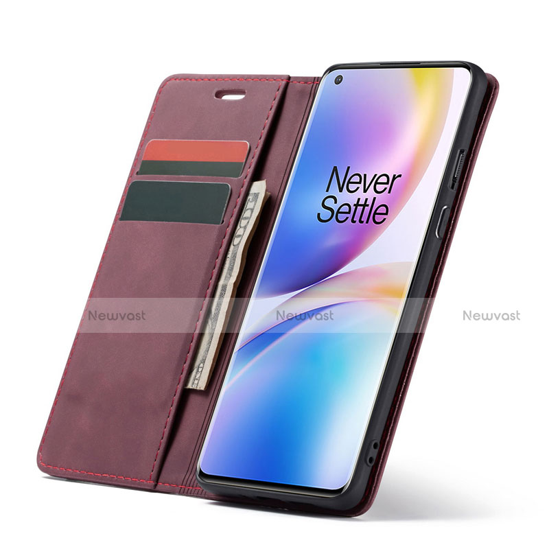 Leather Case Stands Flip Cover T10 Holder for OnePlus 8 Pro