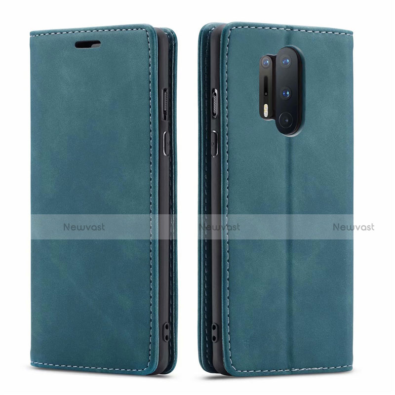 Leather Case Stands Flip Cover T10 Holder for OnePlus 8 Pro Green