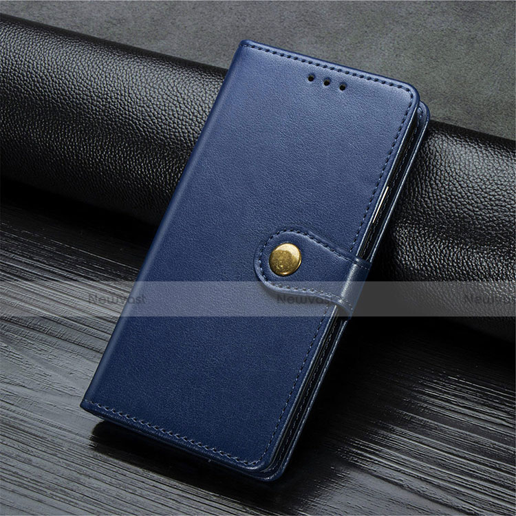 Leather Case Stands Flip Cover T10 Holder for Oppo Find X2 Lite Blue