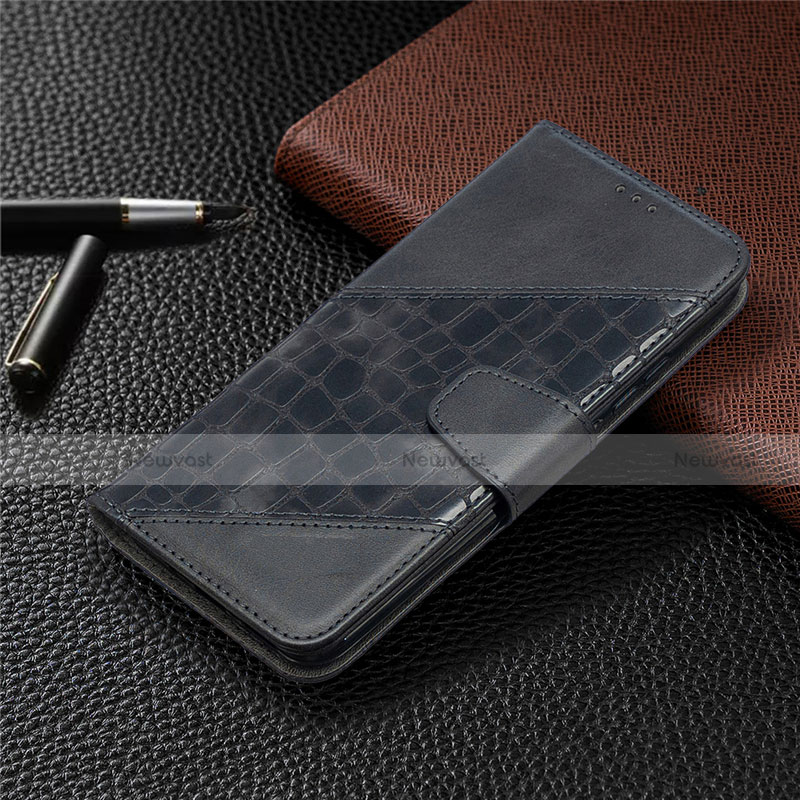 Leather Case Stands Flip Cover T10 Holder for Xiaomi Redmi 9AT Black
