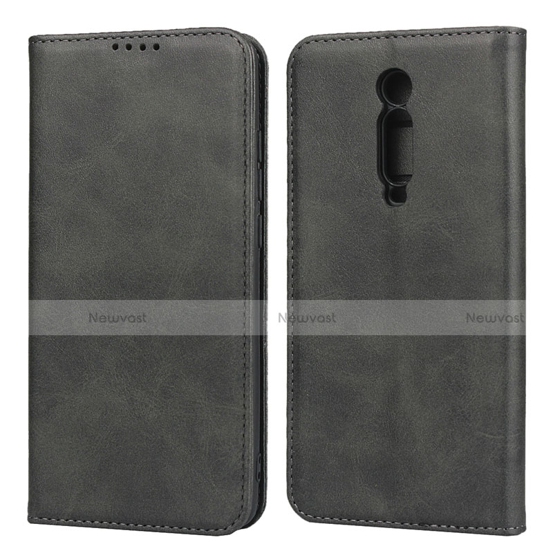 Leather Case Stands Flip Cover T10 Holder for Xiaomi Redmi K20 Pro Black