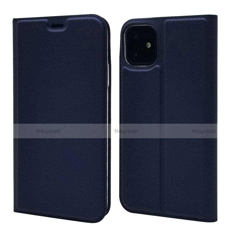 Leather Case Stands Flip Cover T11 Holder for Apple iPhone 11 Blue