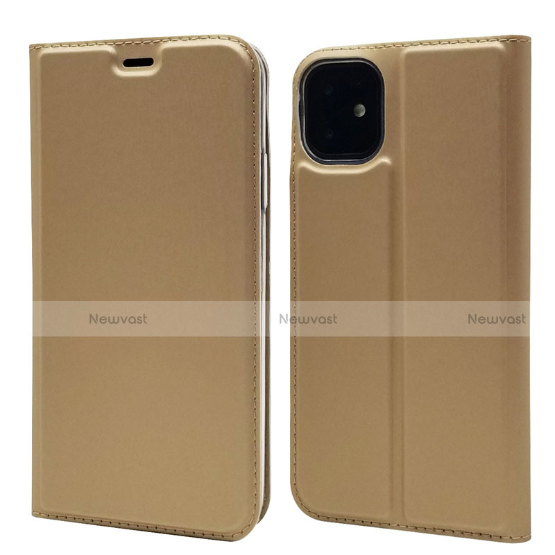 Leather Case Stands Flip Cover T11 Holder for Apple iPhone 11 Gold