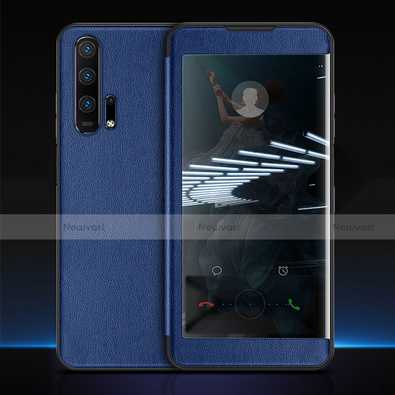 Leather Case Stands Flip Cover T11 Holder for Huawei Honor 20 Pro Blue