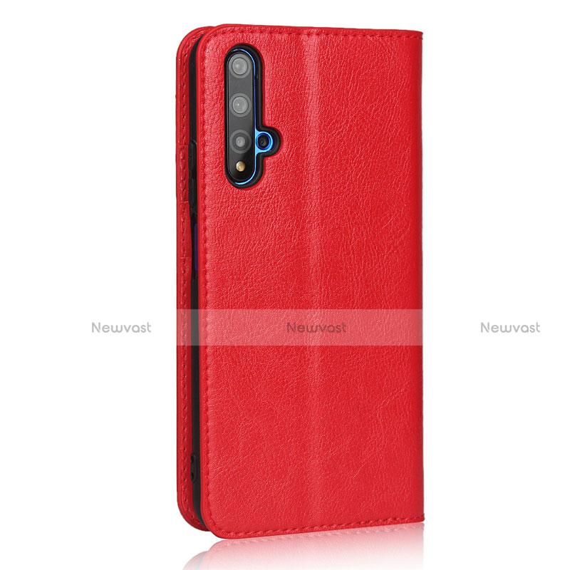 Leather Case Stands Flip Cover T11 Holder for Huawei Honor 20 Red