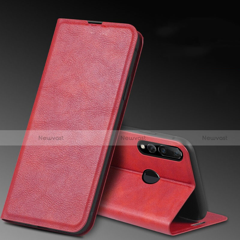 Leather Case Stands Flip Cover T11 Holder for Huawei Honor 20i Red