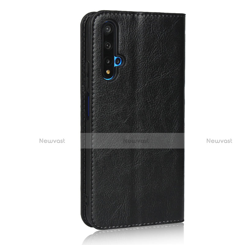 Leather Case Stands Flip Cover T11 Holder for Huawei Honor 20S Black