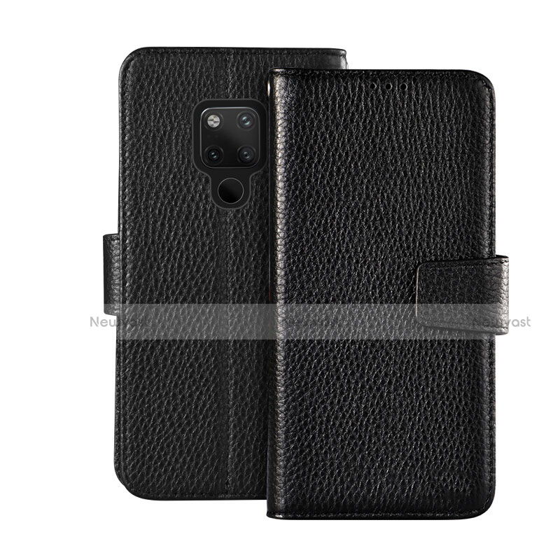 Leather Case Stands Flip Cover T11 Holder for Huawei Mate 20 Black