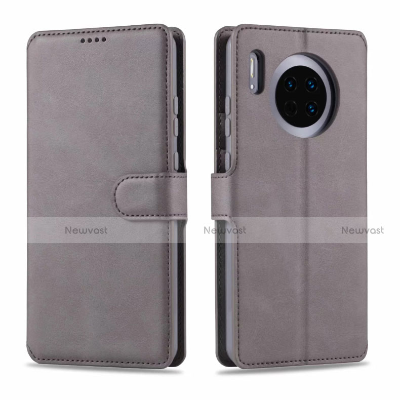 Leather Case Stands Flip Cover T11 Holder for Huawei Mate 30 5G Gray