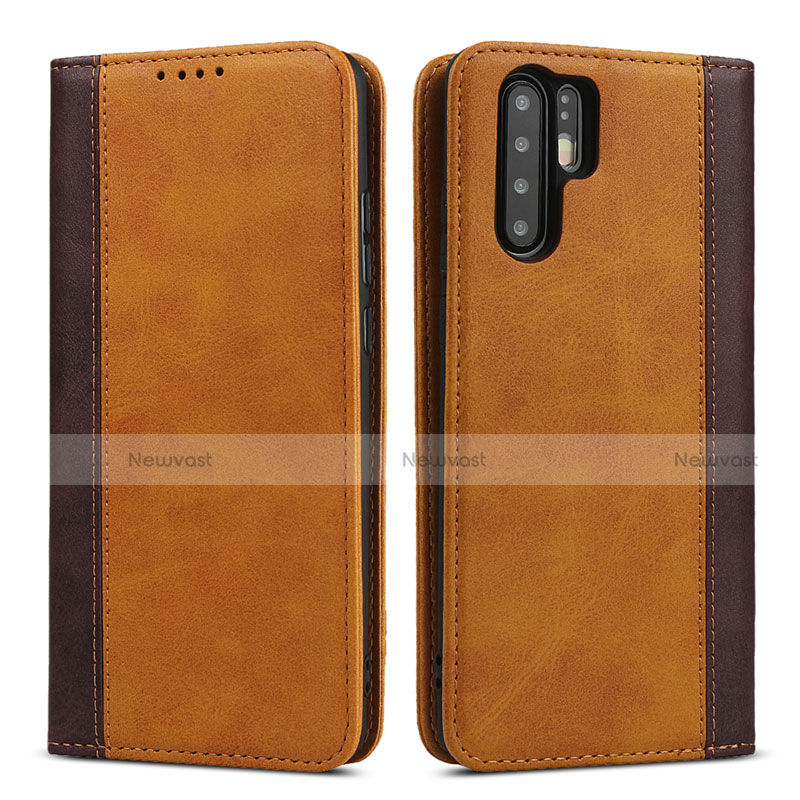 Leather Case Stands Flip Cover T11 Holder for Huawei P30 Pro New Edition Orange
