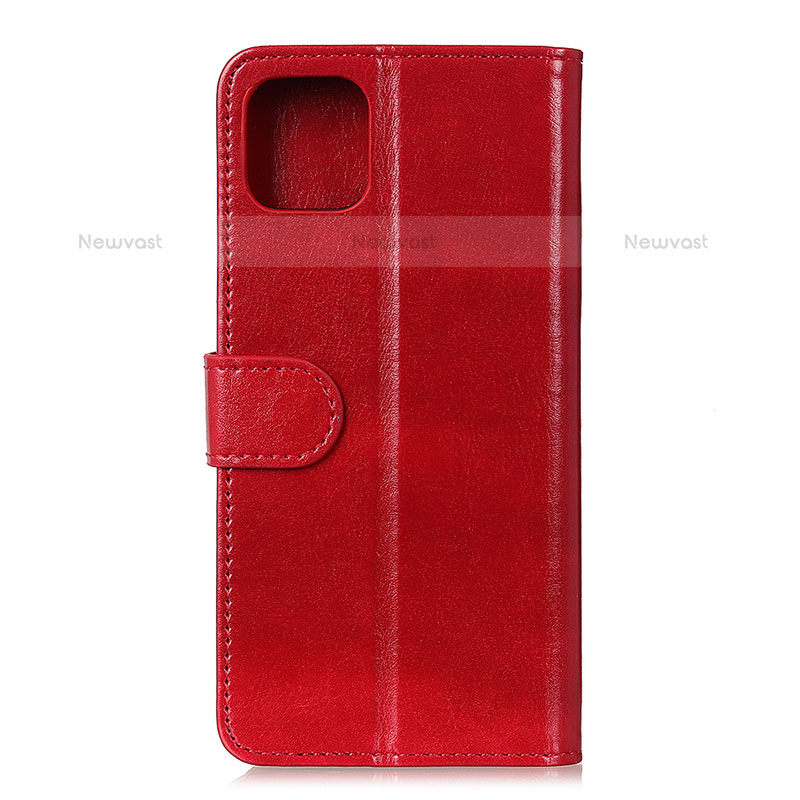 Leather Case Stands Flip Cover T11 Holder for Xiaomi Mi 11 Lite 4G Red