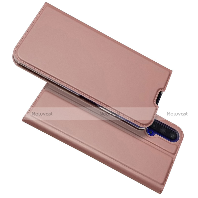 Leather Case Stands Flip Cover T12 Holder for Huawei Honor 20 Pink