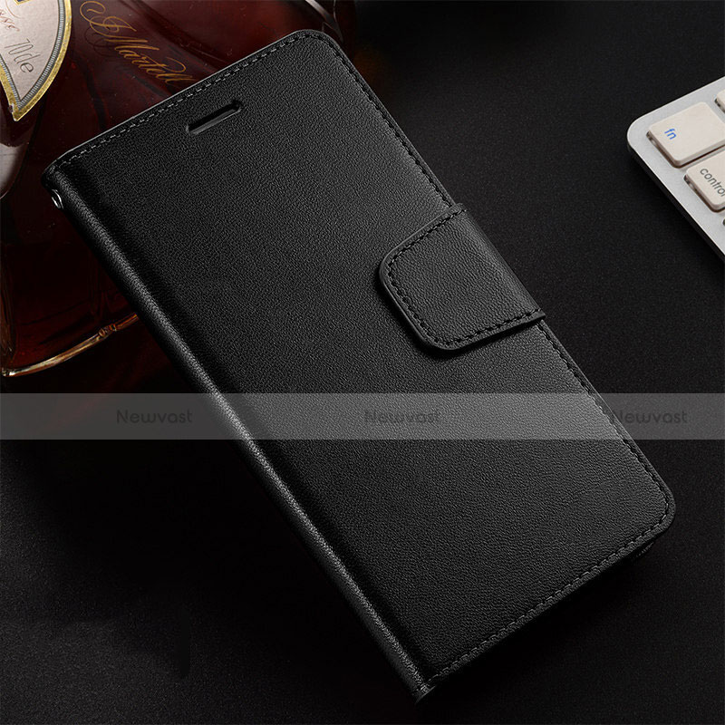 Leather Case Stands Flip Cover T12 Holder for Huawei Honor 20E Black